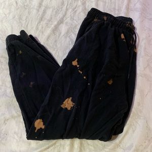 Woman’s bleach splatter sweatpants